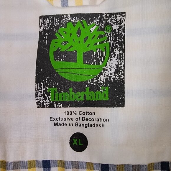 Timberland Men's Plaid Button Down Short Sleeve Shirt - XL - Picture 10 of 11